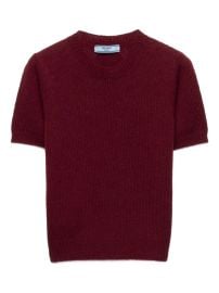 Prada short-sleeved Cashmere Sweater | Red | FARFETCH at Farfetch